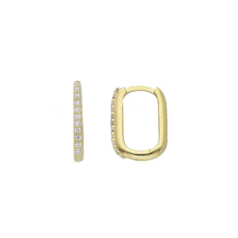 9ct Gold Cubic Zirconia Huggie Earrings
