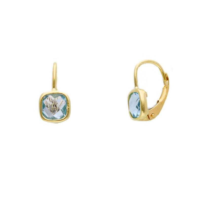 9ct Gold Blue Topaz Earrings