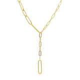 9ct Gold Link Lariat Necklace