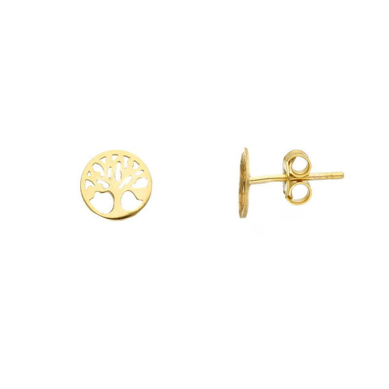 9ct Gold Tree of Life Stud Earrings