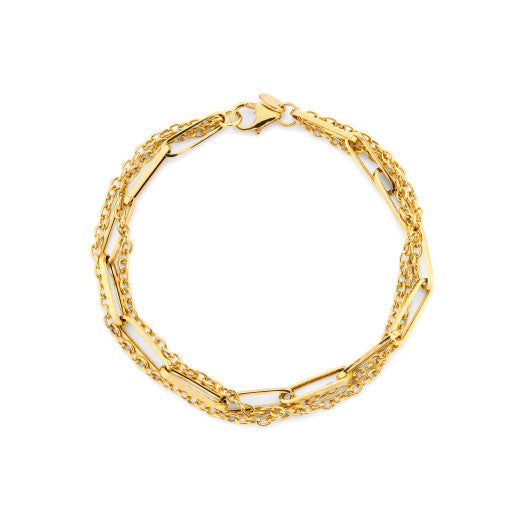 9ct Gold Multi Strand 8" Bracelet