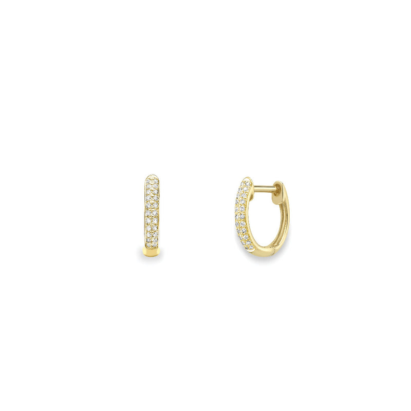 9ct Gold Diamond Huggie Earrings