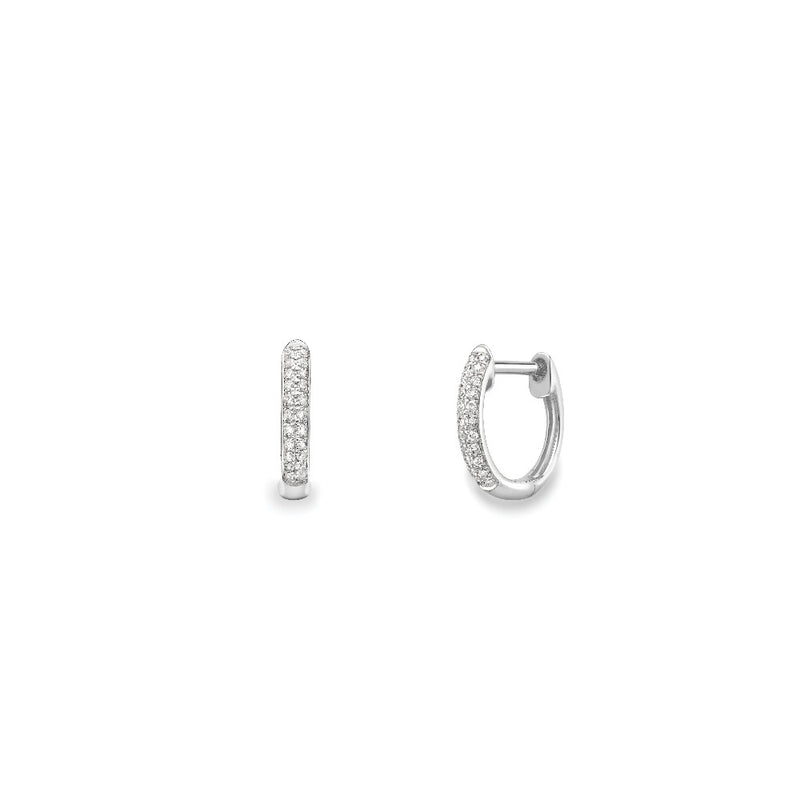 9ct Gold Diamond Huggie Earrings