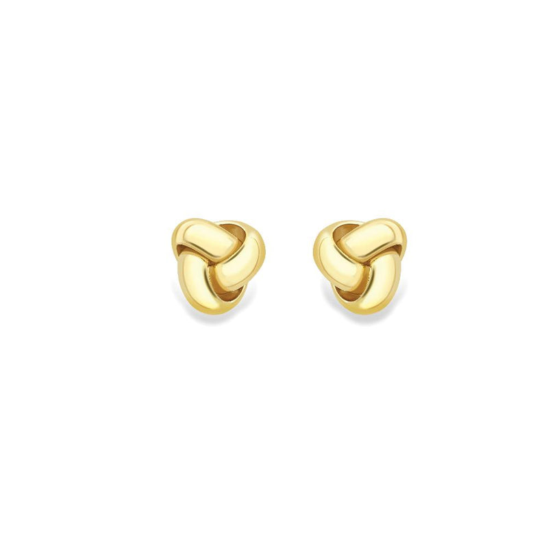 9ct Gold Polished Knot Stud Earrings