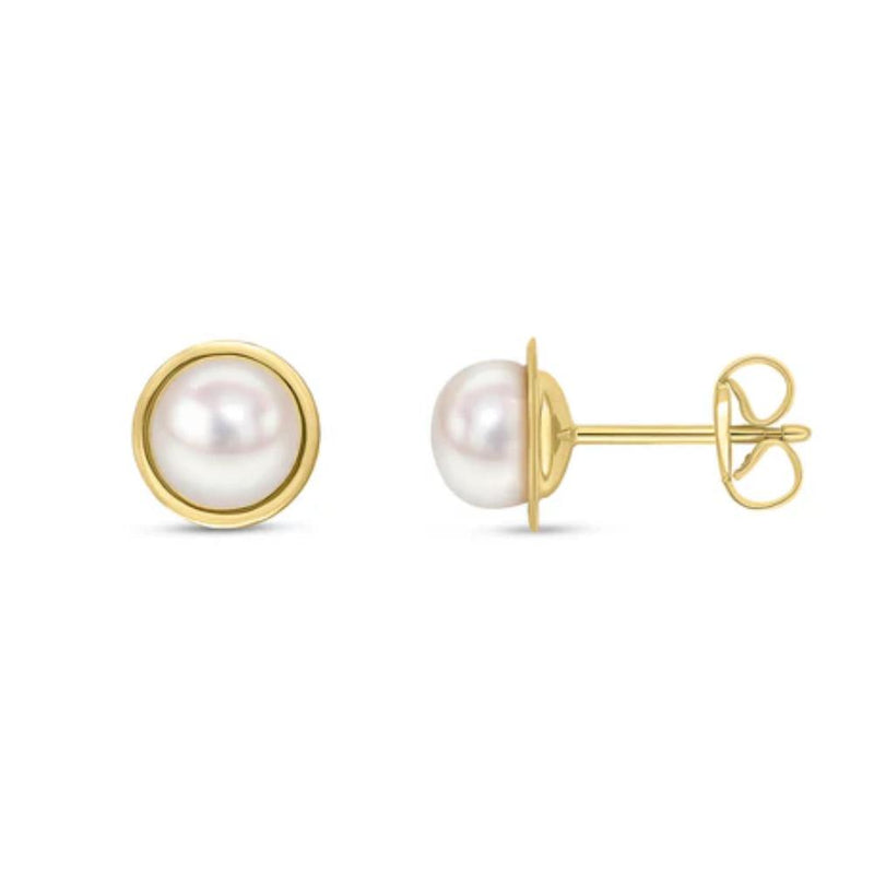 9ct Gold Freshwater Pearl Stud Earrings