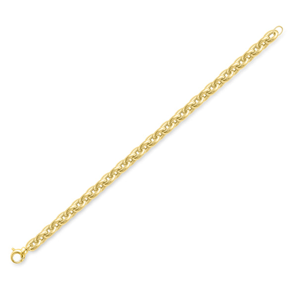 9ct Gold 7.5" Fancy Link Bracelet