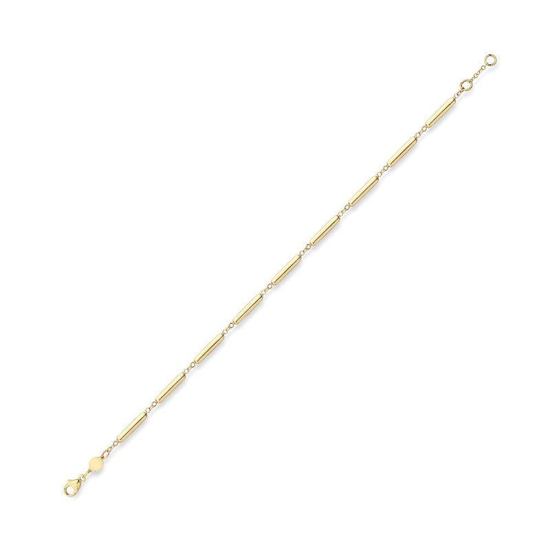 9ct Gold Oval Bar Bracelet