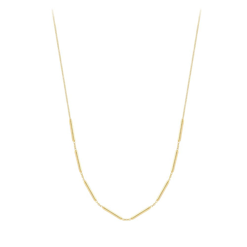 9ct Gold Oval Bar Necklace