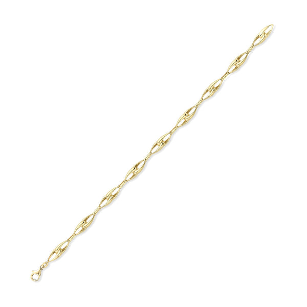 9ct Gold Solid Link Bracelet
