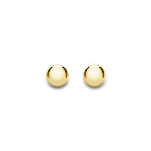 18ct Gold 4mm / 5mm / 6mm Ball Stud Earrings