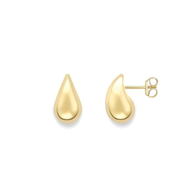 9ct Gold Tear Drop Stud Earrings