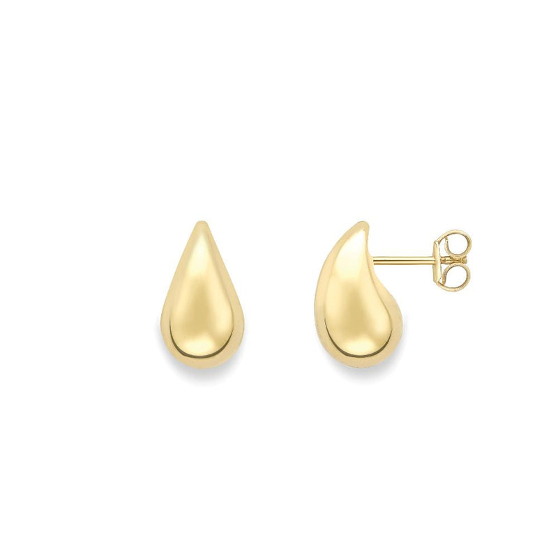 9ct Gold Tear Drop Stud Earrings