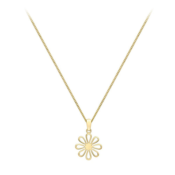 9ct Gold Daisy Flower Necklace