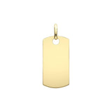 9ct Gold Dog Tag Pendant