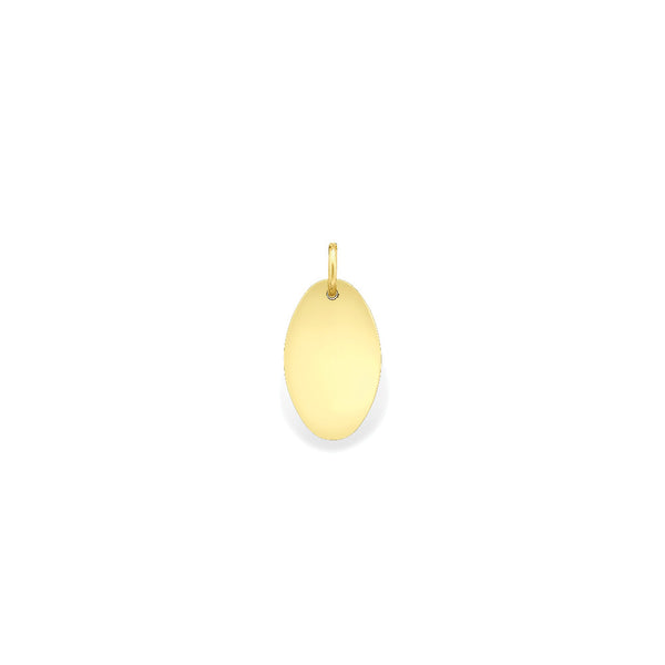 9ct Gold Oval Tag Pendant