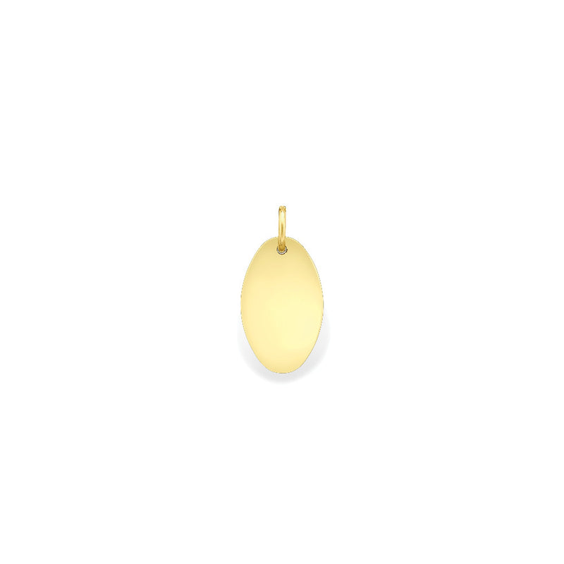 9ct Gold Oval Tag Pendant