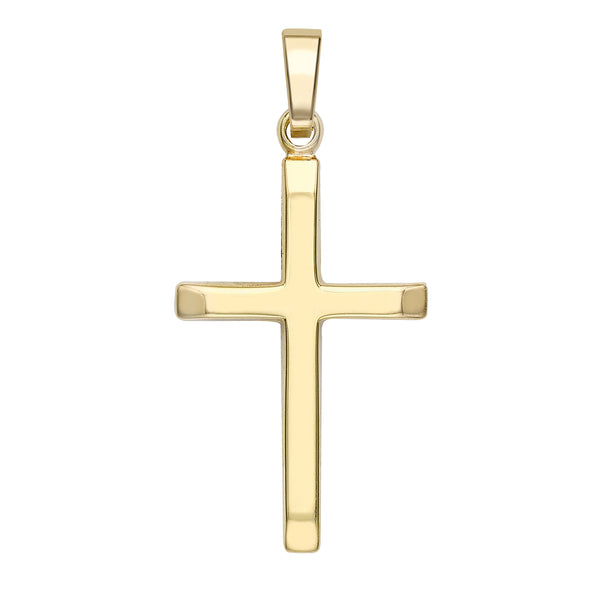 9ct Gold 20mm x 12mm Polished Cross Pendant