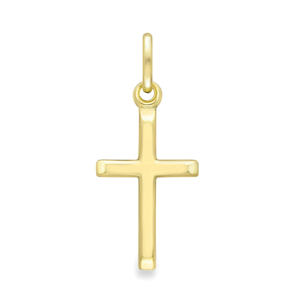 9ct Gold 15mm x 8mm Cross Pendant Necklace