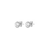 9ct Gold Mini Round Cubic Zirconia Halo Earrings