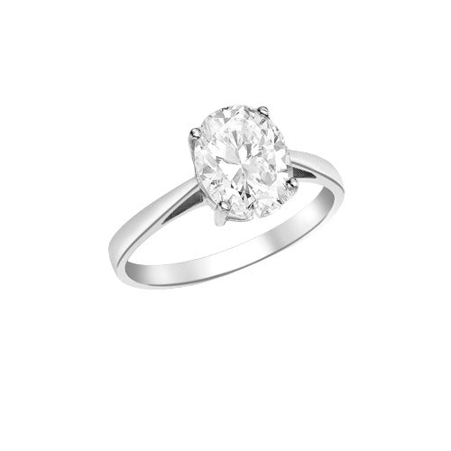 9ct Gold Oval Cubic Zirconia Ring