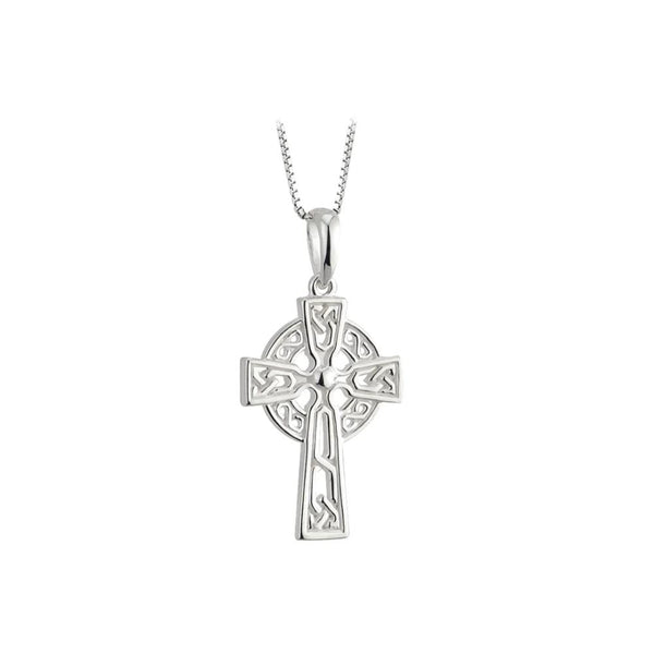 Sterling Silver Medium Celtic Cross Necklace