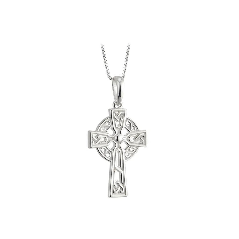 Sterling Silver Medium Celtic Cross Necklace