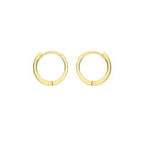 18ct Gold 11mm Huggie Hoop Creole Earrings