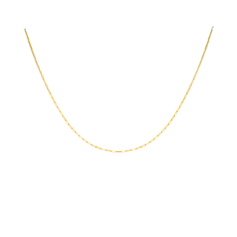 9ct Gold Paper Chain 24"