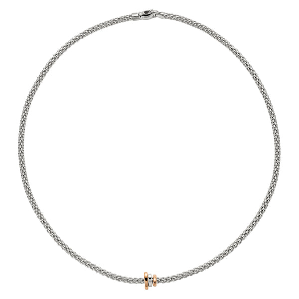 FOPE Flex'it Prima 18ct White Gold Rope Necklace 744C