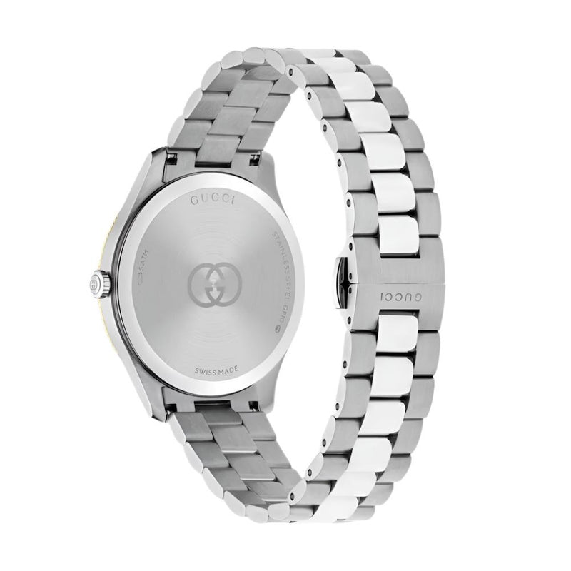 Gucci G-Timeless Quartz Gold Plated Bezel 38mm Watch YA1264233