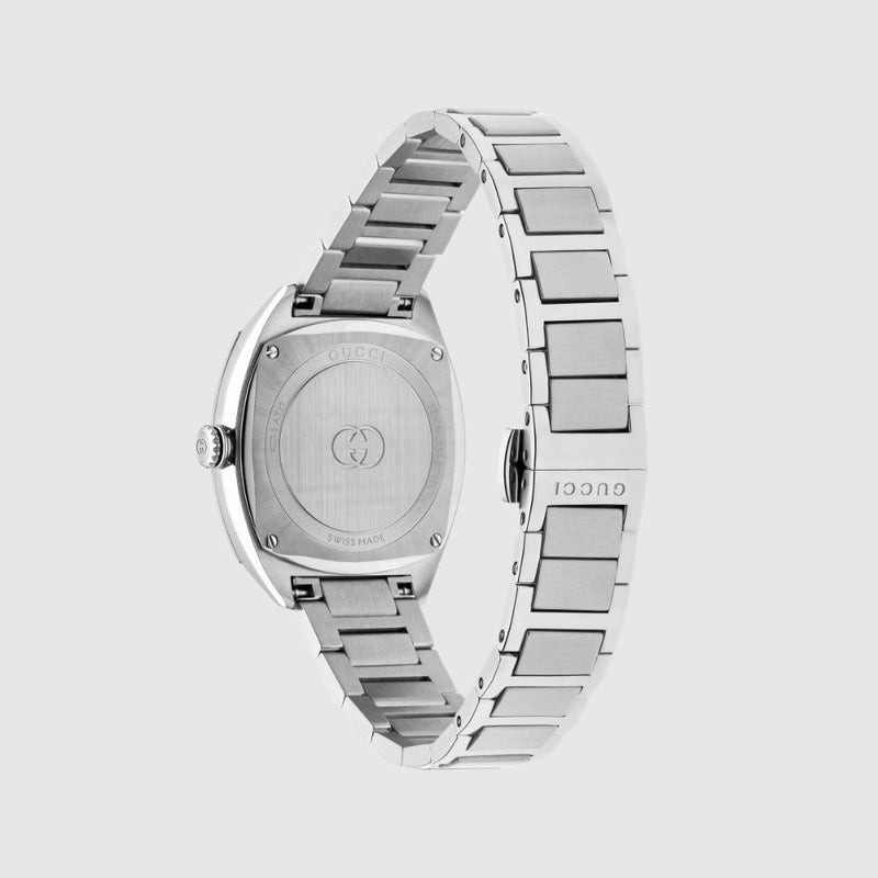 Gucci Quartz Silver Steel Pink Dial 29mm Ladies Watch YA142511