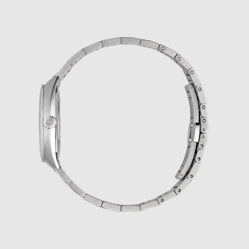 Gucci Quartz Silver Steel Pink Dial 29mm Ladies Watch YA142511
