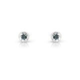 9ct Gold Round Cubic Zirconia Stud Earrings