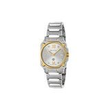 Gucci G-Flat Quartz Silver Tone with Yellow Gold PVD 24mm Ladies Watch YA166503