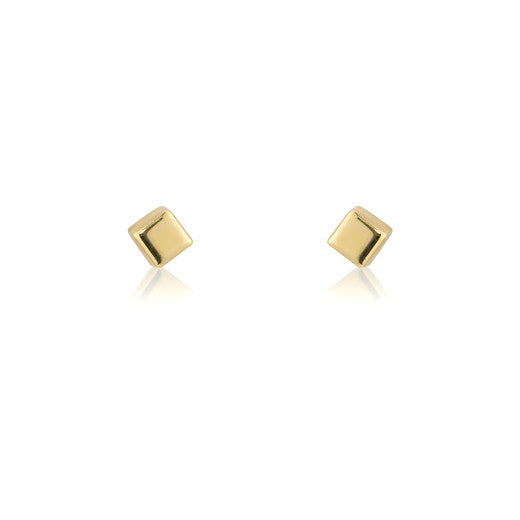 9ct Gold Cube Stud Earrings