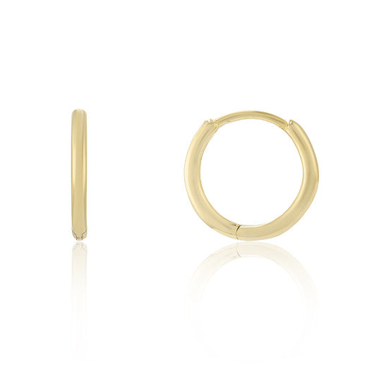 9ct Gold 15mm Huggie Earrings