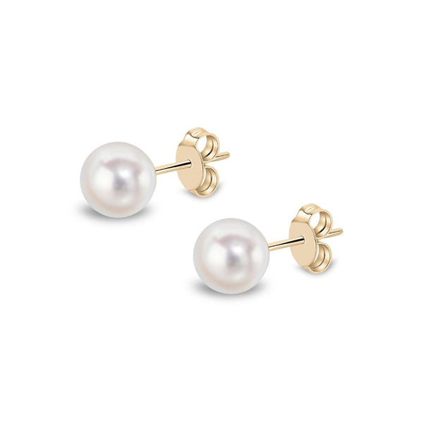 9ct Gold Akoya Pearl Stud Earrings