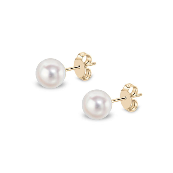 9ct Gold Akoya Pearl Stud Earrings