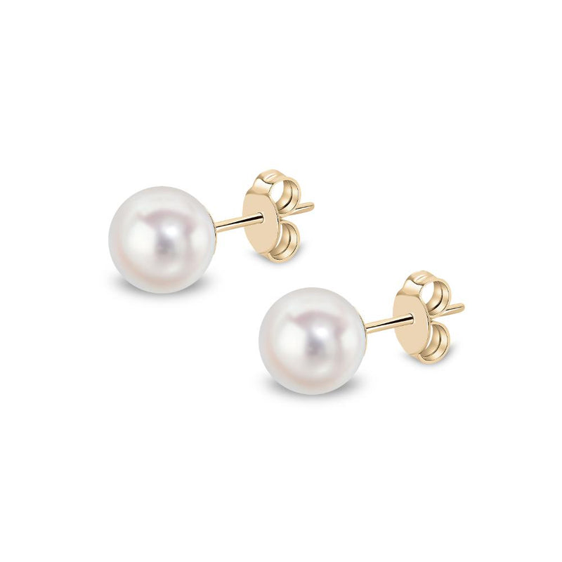9ct Gold Akoya Pearl Stud Earrings