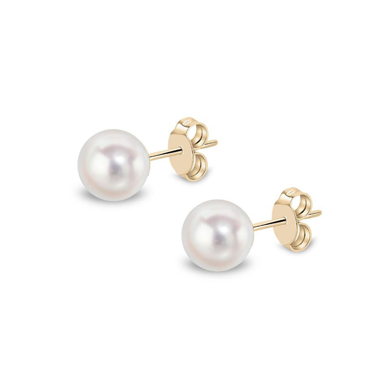 9ct Gold Akoya Pearl Stud Earrings
