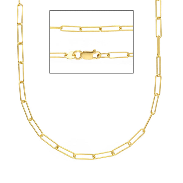 9ct Gold Paper Link Necklace