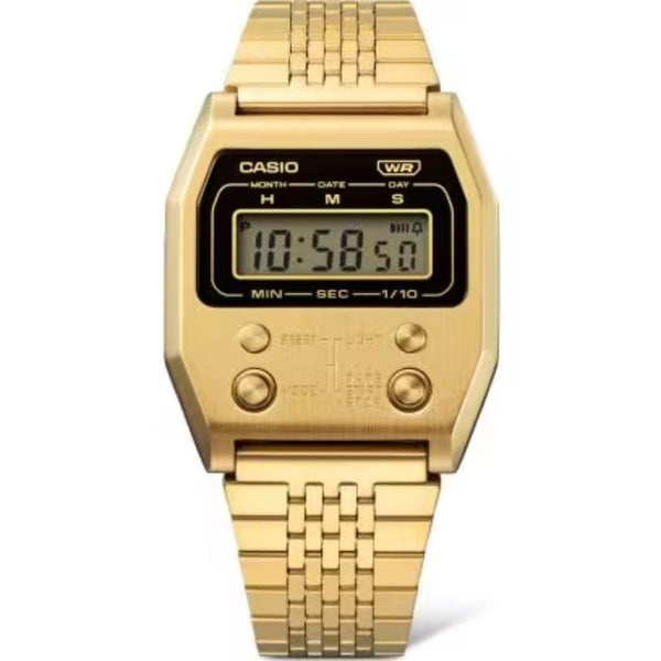 Casio Vintage Gold Ion Plated Digital Watch A1100G-5EF