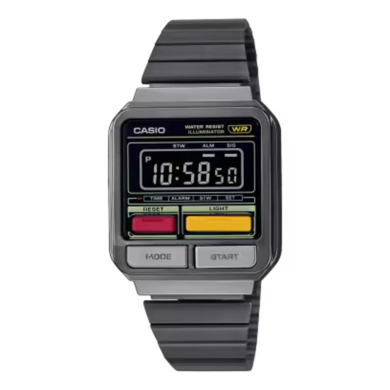 Casio Vintage Retro Grey Ion Plated Digital Watch A120WEGG-1BEF