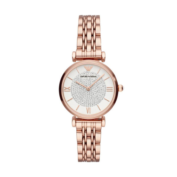 Emporio Armani Gianni T-Bar Rose Gold 32mm Ladies Watch AR11244