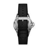 Emporio Armani Diver Quartz Black Leather 42mm Watch AR11516