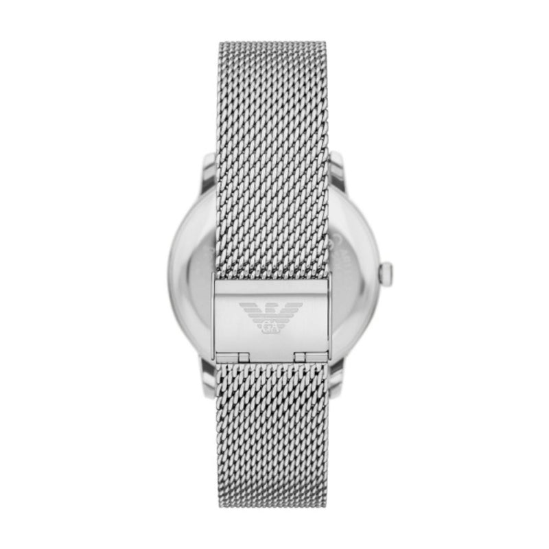 Emporio Armani Quartz Silver Mesh Bracelet Blue Dial 42mm Watch AR11571