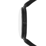 Emporio Armani Minimalist Quartz Black Dial Black Leather Strap 42mm Watch AR11573