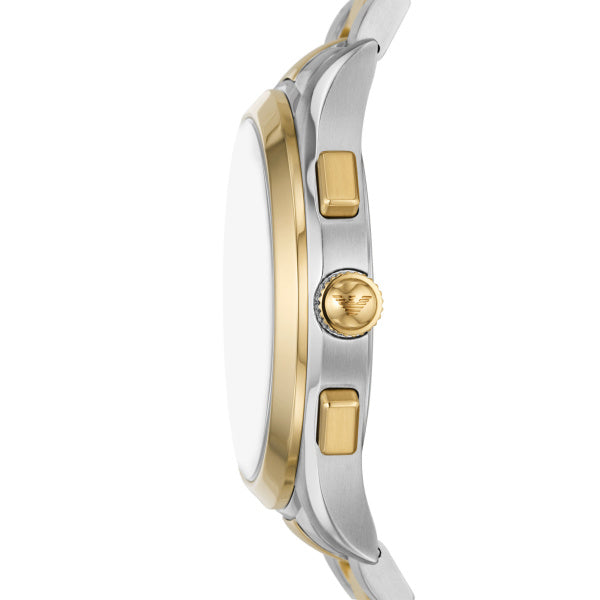 Emporio Armani Paolo Quartz Two Tone Steel Blue Dial 42mm Watch AR11579