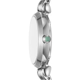 Emporio Armani Gianni T-Bar Quartz Silver Steel Green Dial 28mm Watch AR11667