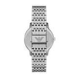 Emporio Armani Minimalist Quartz Silver Steelm Blue Dial 39mm Watch AR11674